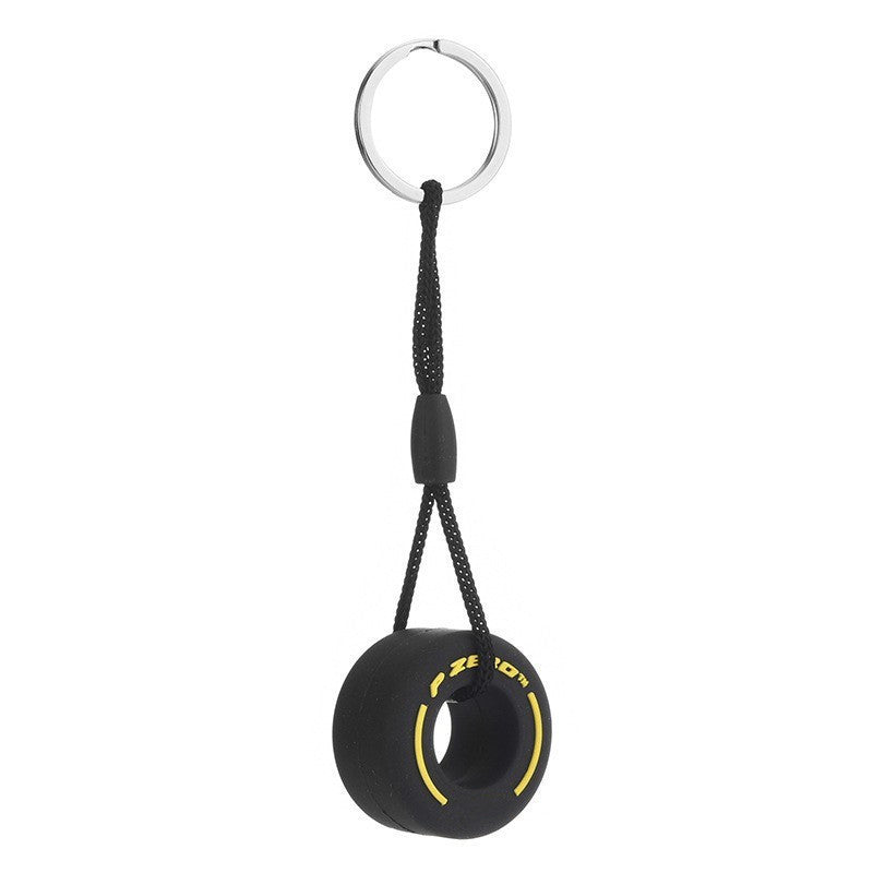 Wholesale PVCSoft Rubber Tires Creative Car Key Fob